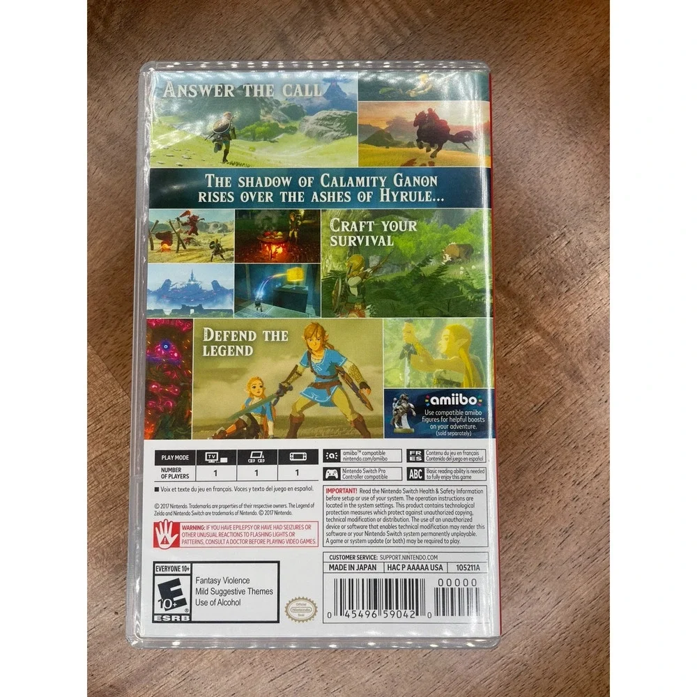 Nintendo Switch The Legend of Zelda Breath of the Wild Original Replacement Case